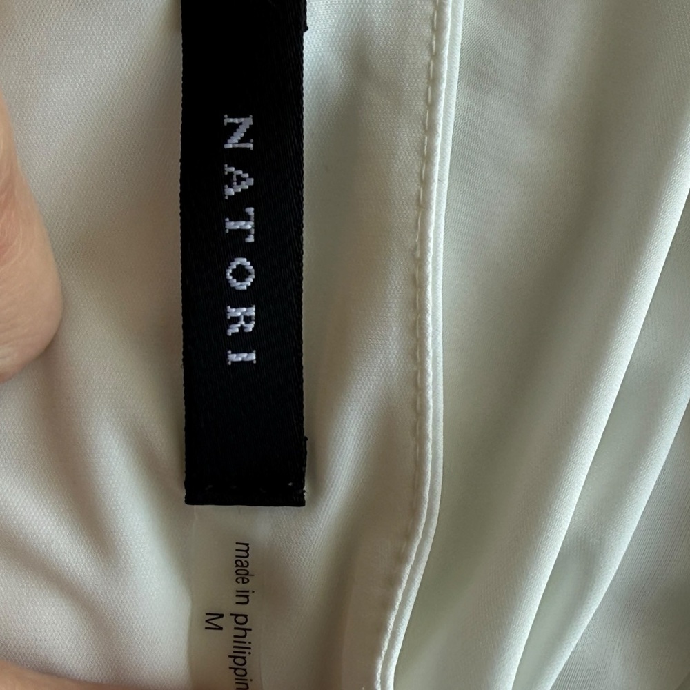 Natori White V-Neck Maxi Chemise Adjustable Strap Marilynn Monroe Style Gown - Picture 8 of 9